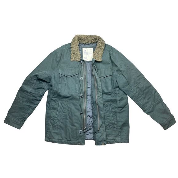 American Eagle Outfitters Other - American Eagle forest green coat with Sherpa collar